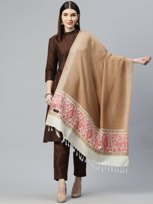 Women's Acrylic Jamawar Wool Stole